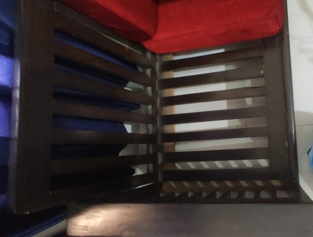 2 seater segun wood  sofa