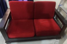 2 seater segun wood  sofa