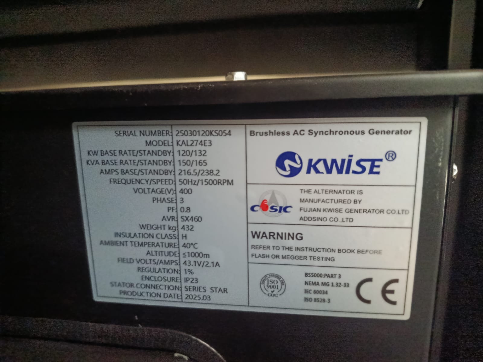 150 kVA Ricardo Diesel Generator for Sale – Powerful, Silent & Reliable ⚡