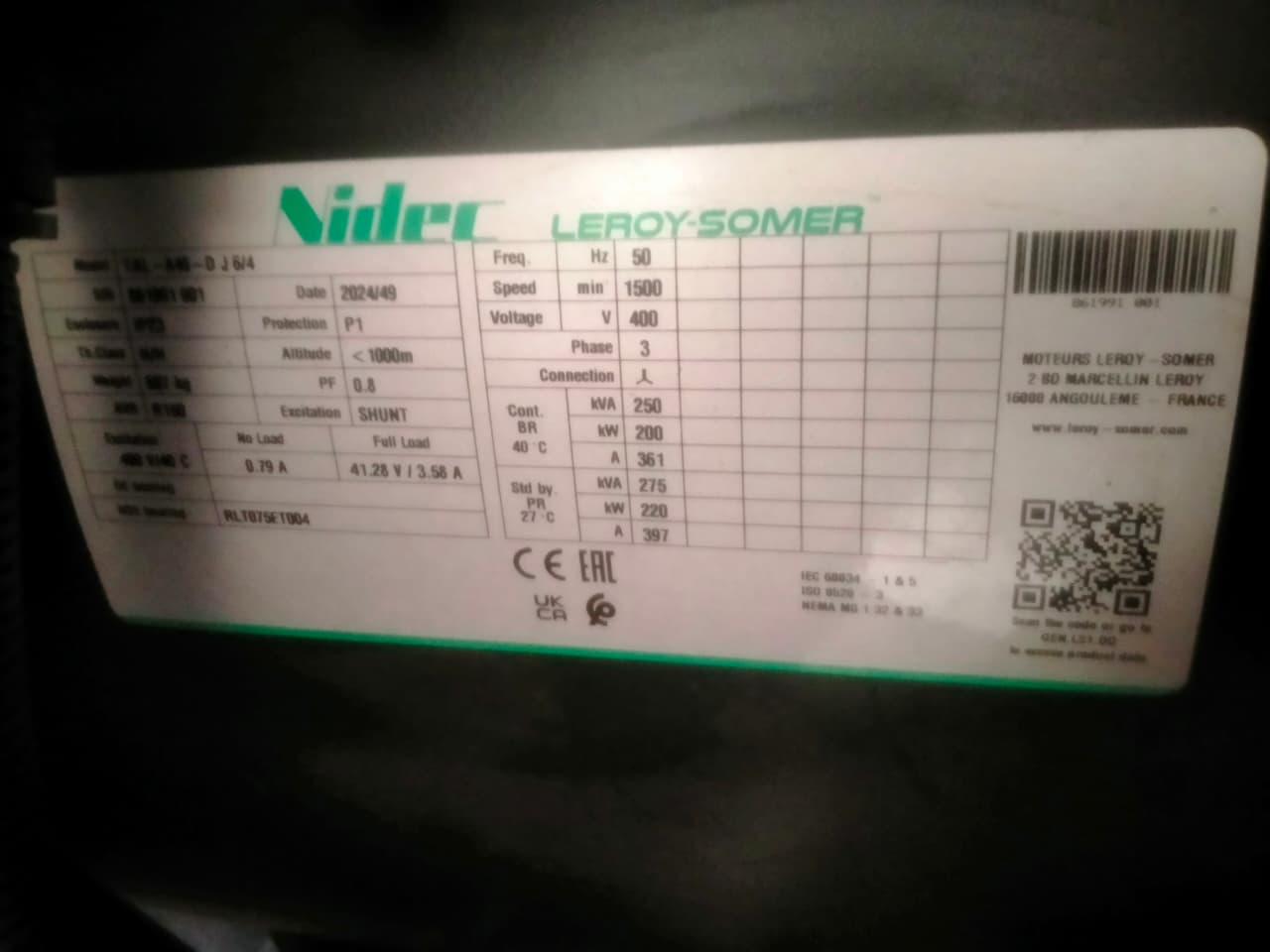 250 kVA Perkins Diesel Generator Set for Sale – Heavy-Duty & Efficient ⚡